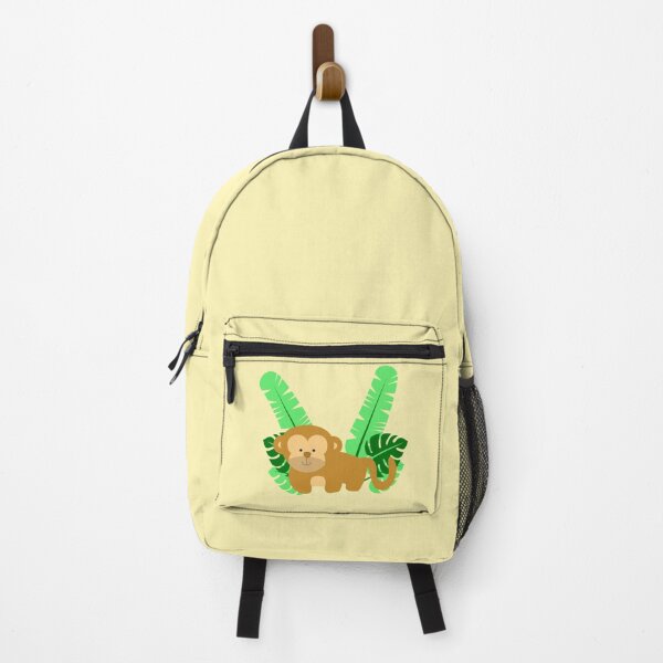 Item preview, Cute Monkey surrounded by tropical leaves Illustration for Kids and Toddlers designed and sold by CLPDesignLab.