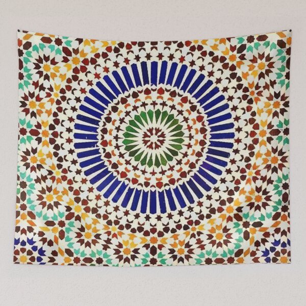 Item preview, zellige moroccan mosaic tilework, traditional moroccan art designed and sold by NoetherSym.