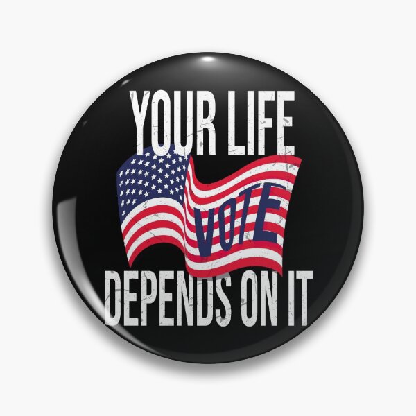 Item preview, Vote Your Life Depends On It Vintage American Flag designed and sold by 2MDesign.