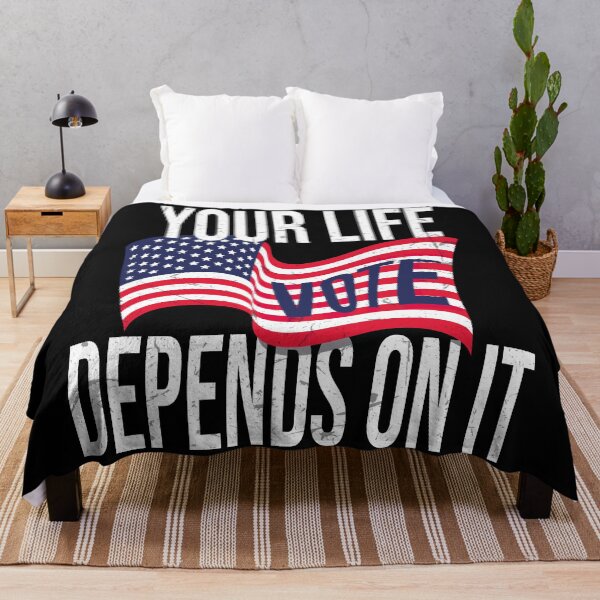 Item preview, Vote Your Life Depends On It Vintage American Flag designed and sold by 2MDesign.
