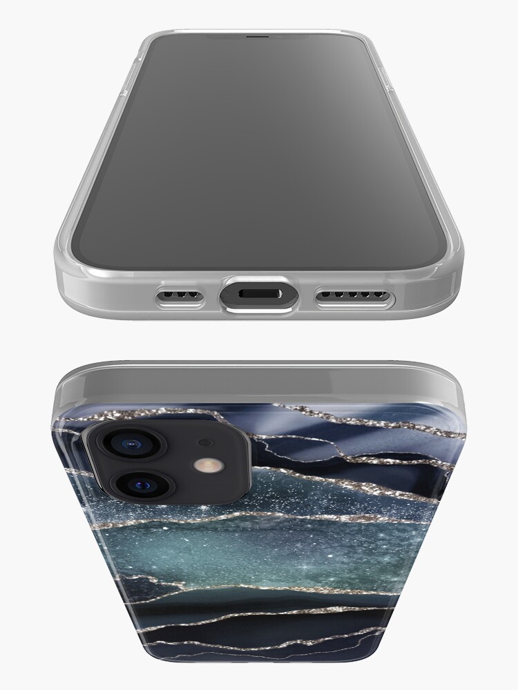 Alternate view of Glamour Night Black Milky Way Marble Galaxy iPhone Case & Cover