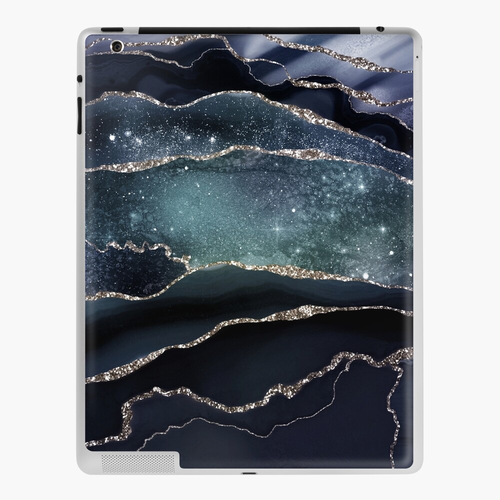 Glamour Night Black Milky Way Marble Galaxy iPad Case & Skin