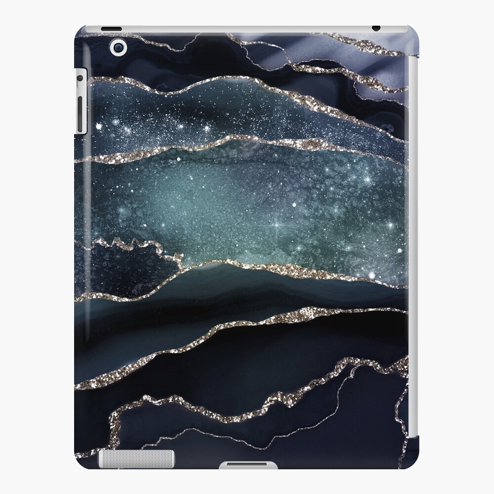 Glamour Night Black Milky Way Marble Galaxy iPad Case & Skin