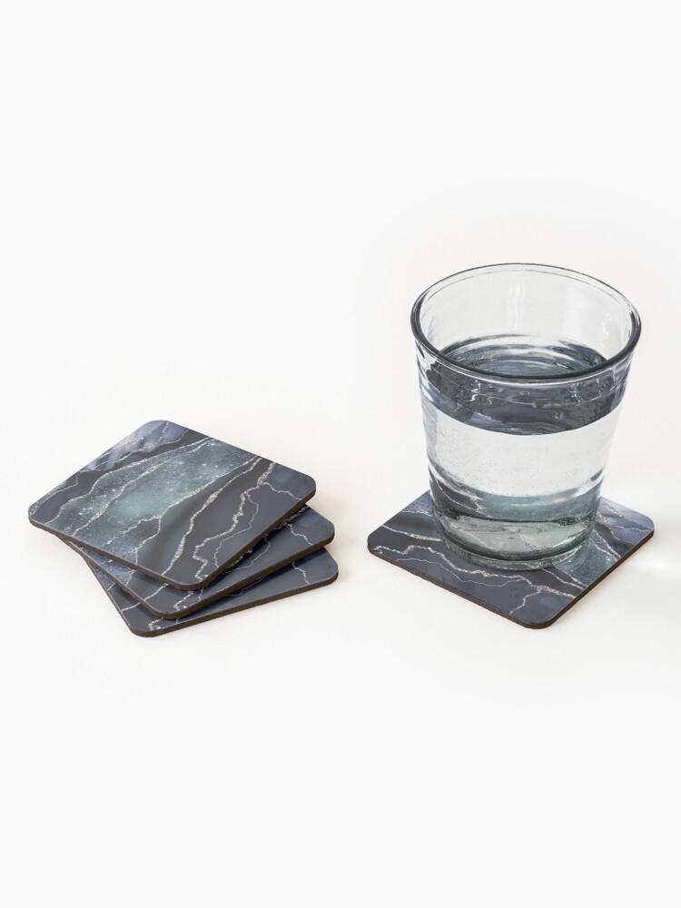 Alternate view of Glamour Night Black Milky Way Marble Galaxy Coasters (Set of 4)