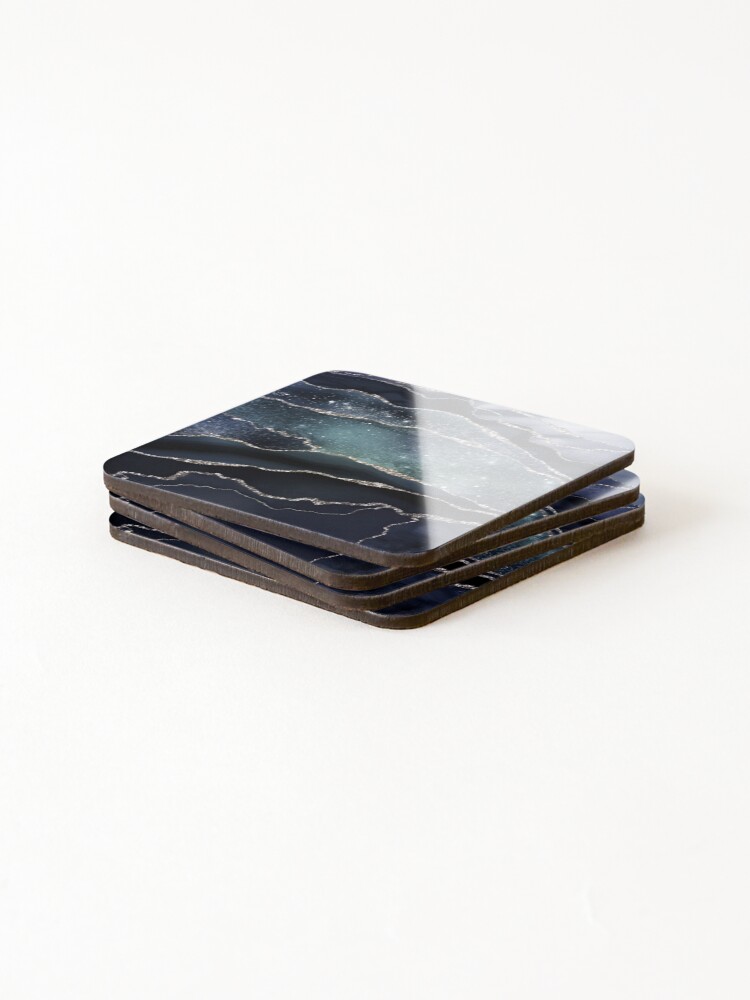 Alternate view of Glamour Night Black Milky Way Marble Galaxy Coasters (Set of 4)