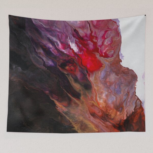 Item preview, My City is Burning (acrylic Dutch-pour) designed and sold by Alane Fideler.