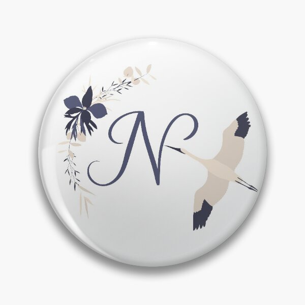 Fleur Initial N Pin
