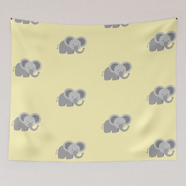Item preview, Cute Elephant surrounded by tropical leaves Illustration for Kids and Toddlers designed and sold by CLPDesignLab.