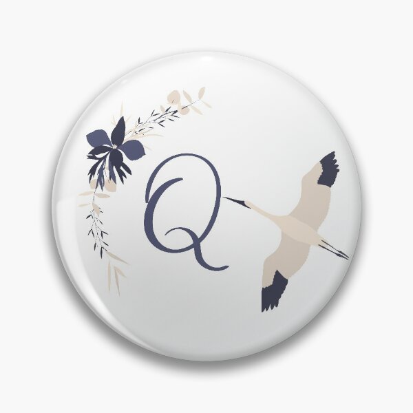 Item preview, Fleur Initial Q designed and sold by limeandcedar.