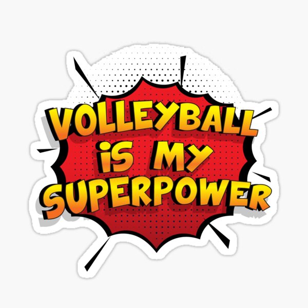 Volleyball ist mein Superpower Lustiges Volleyball Designgeschenk Sticker