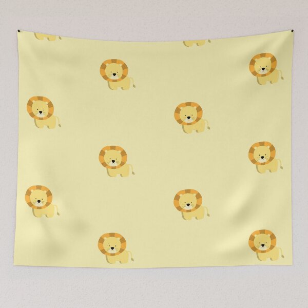Item preview, Cute Lion surrounded by tropical leaves Illustration for Kids and Toddlers designed and sold by CLPDesignLab.