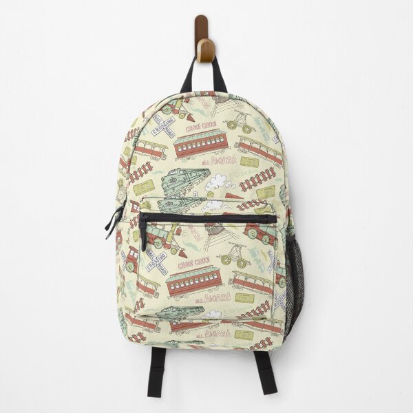 Retro Railroad Trains Backpack