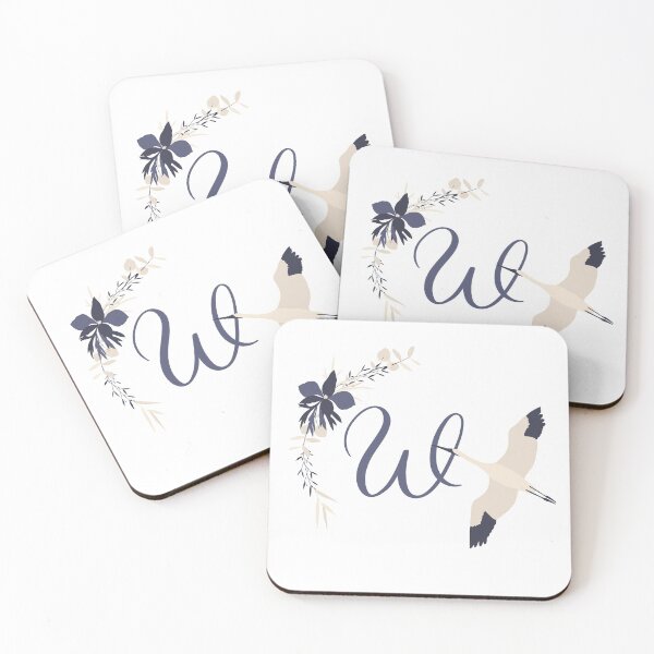 Item preview, Fleur Initial W designed and sold by limeandcedar.