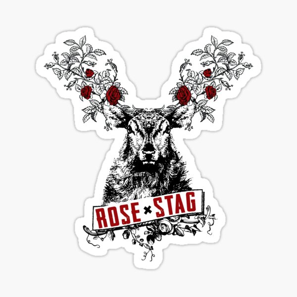 Rose X Stag Sticker