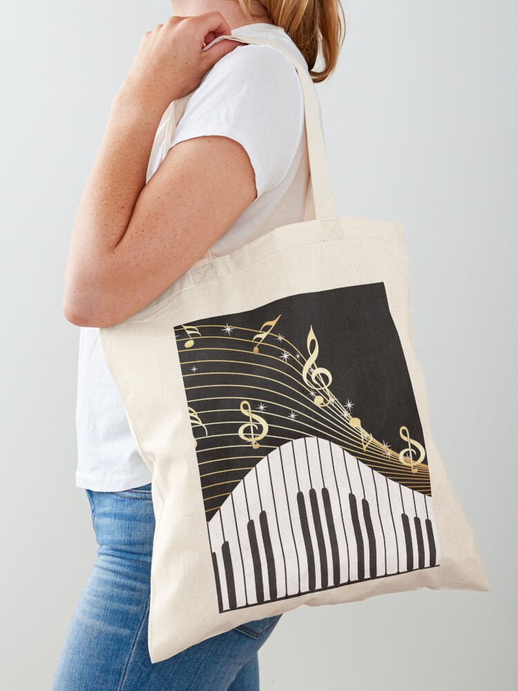 Ivory Keys Piano Music Tote Bag for Sale by SpiceTree