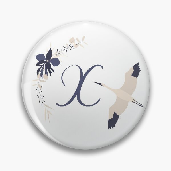 Item preview, Fleur Initial X designed and sold by limeandcedar.