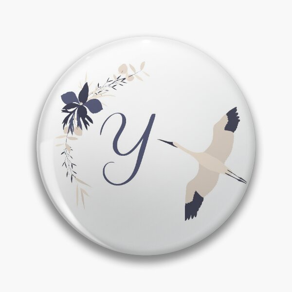 Fleur Initial Y Pin