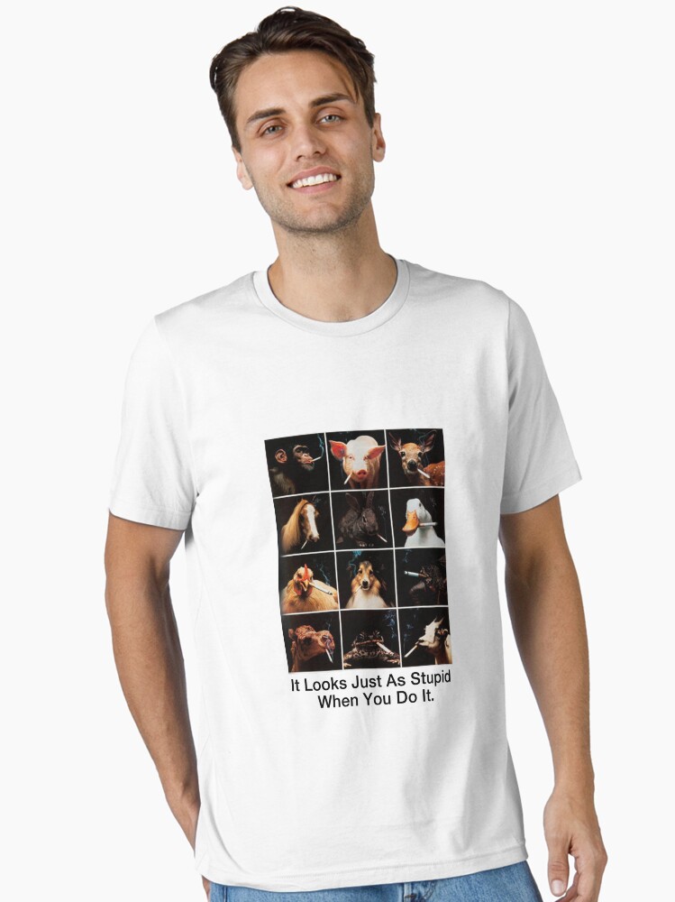 Thumbnail 1 of 7, Essential T-Shirt, Anti Smoking Animals designed and sold by dualogy.