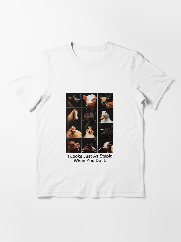 Thumbnail 3 of 7, Essential T-Shirt, Anti Smoking Animals designed and sold by dualogy.