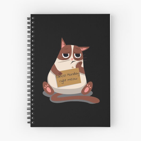 Item preview, Funny Disappointed Cat with 'Cancel Monday Meaw' pancart designed and sold by PandaSoul.