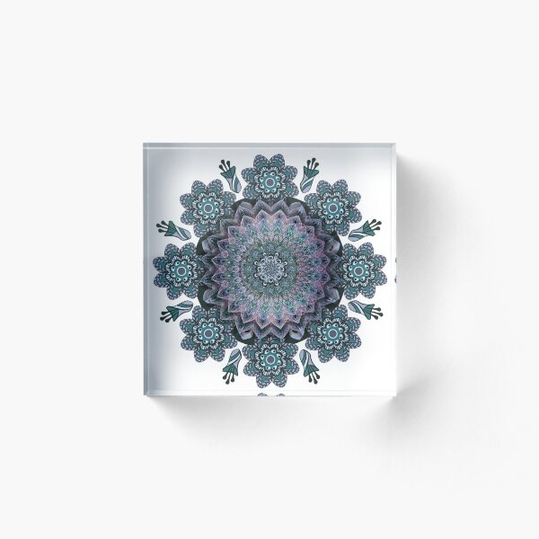 Abstract Mandala Art work Acrylic Block
