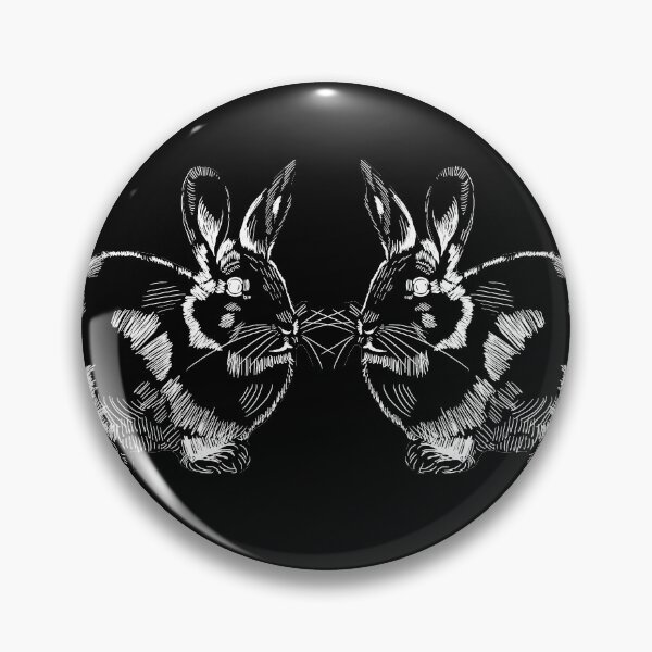 Item preview, Two rabbits on the black bacground designed and sold by korasi.