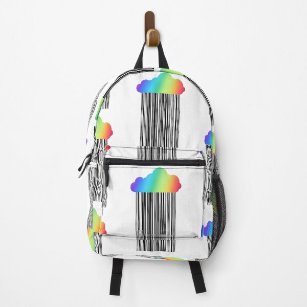 Item preview, Rainbow cloud with black rain pattern designed and sold by Nishad4.
