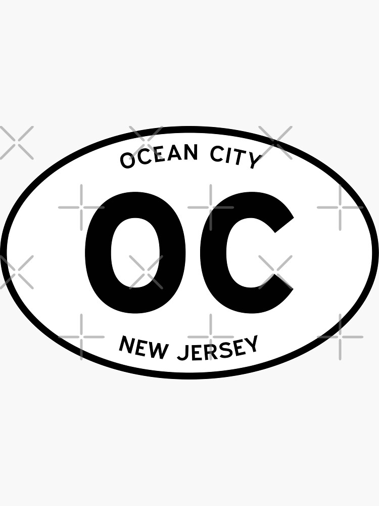 OC, Ocean City, New Jersey (NJ) — Oval Decal by ovalbeach