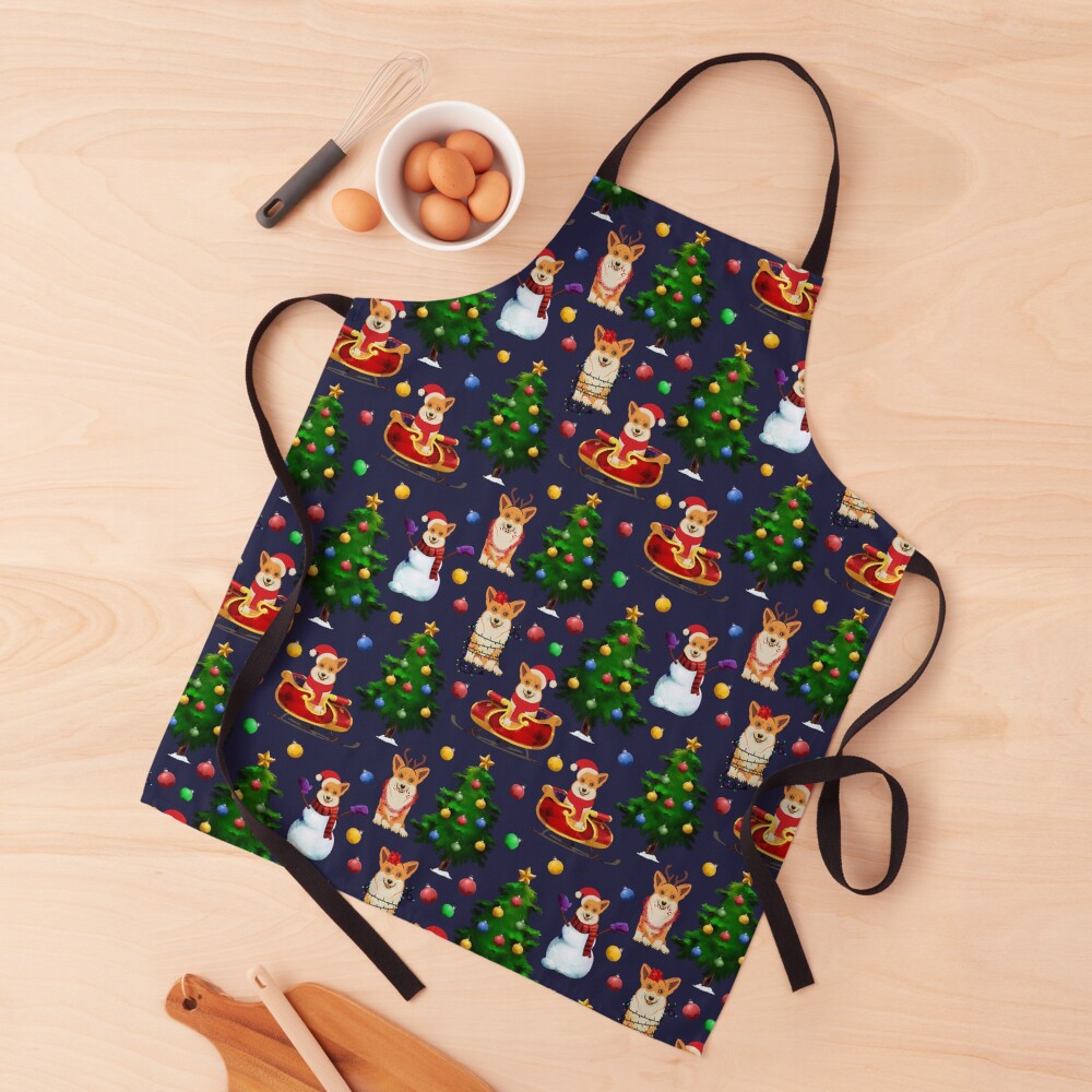 Corgi Christmas Apron