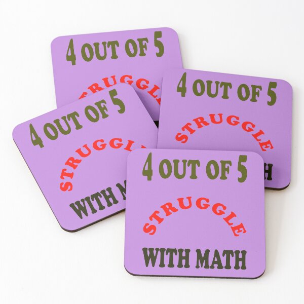 Item preview, 4 Out of 5 Struggle With Math designed and sold by AVOGATO KITTY KAT  CAT.