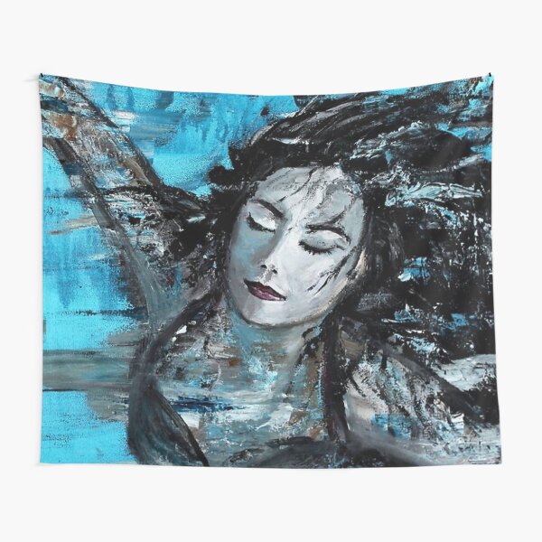 The Swimmer - painted Tapestry