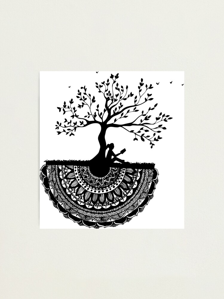 Lámina fotográfica «Mandalatree - Mandala de raíces de árboles» de  MandalaApparel | Redbubble