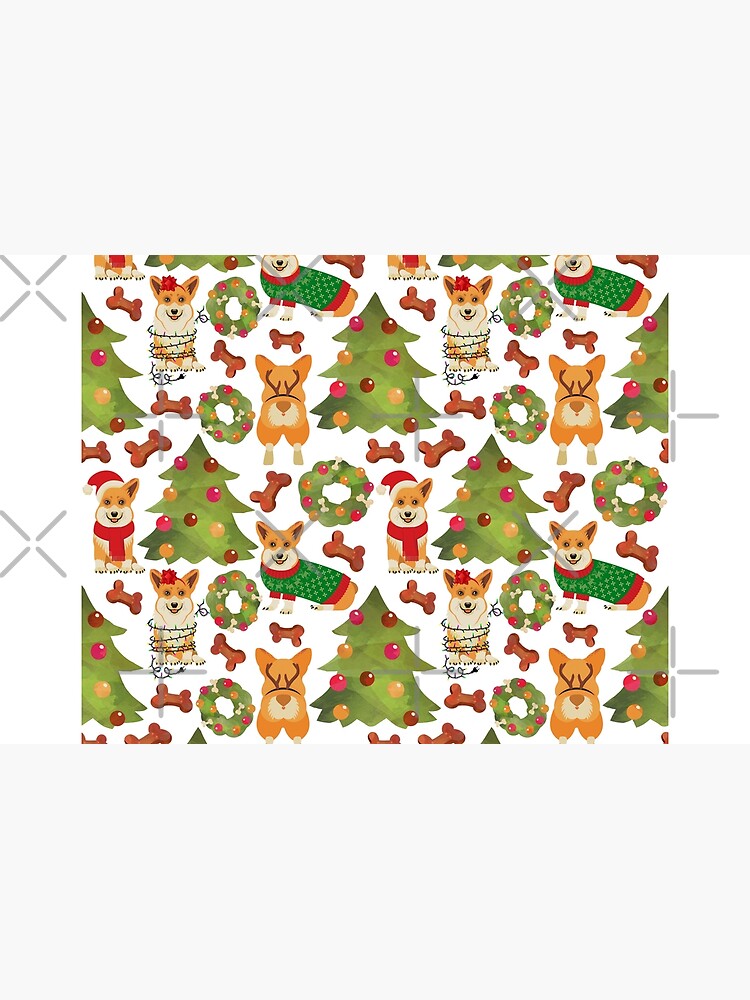 Corgi Christmas White by Corgiworld