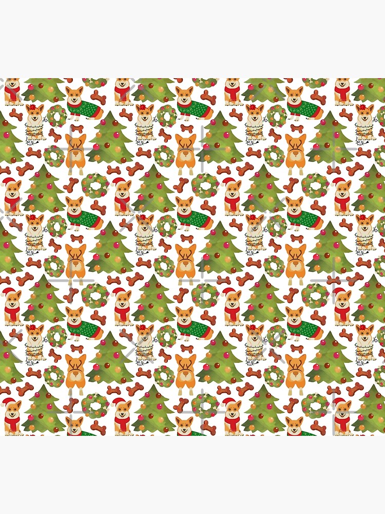 Corgi Christmas White by Corgiworld