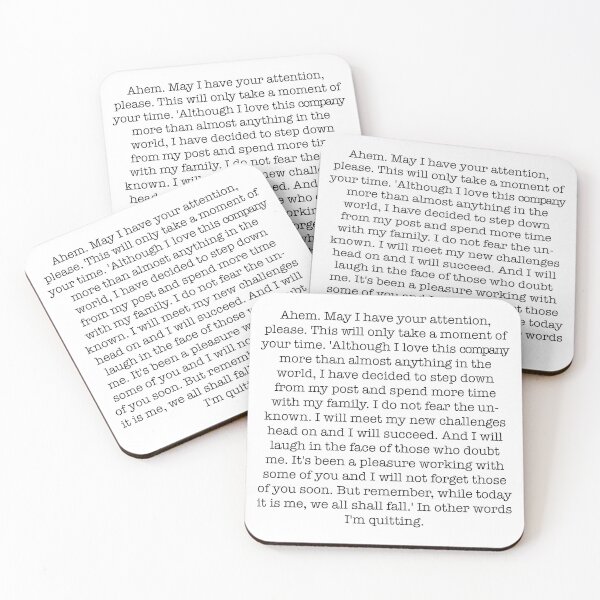 Item preview, Dwight Shrute's quitting speach designed and sold by Ed-Designs-Art.
