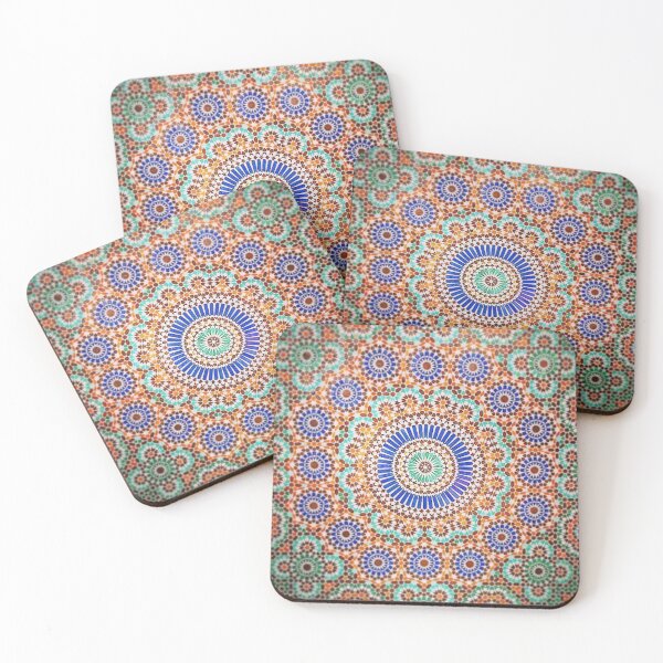Item preview, zellige moroccan mosaic tilework, traditional moroccan art designed and sold by NoetherSym.