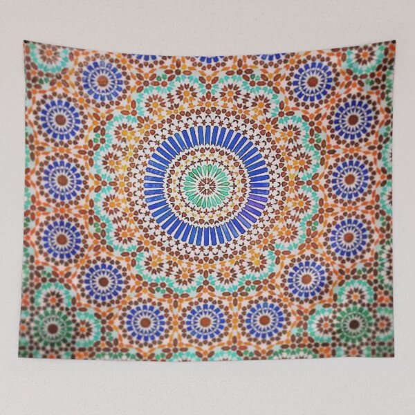 Item preview, zellige moroccan mosaic tilework, traditional moroccan art designed and sold by NoetherSym.