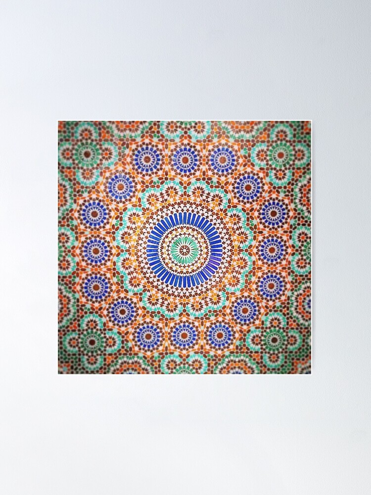 Gold Moroccan Mandala Wall Art, Canvas Prints, Framed Prints, Wall Peels