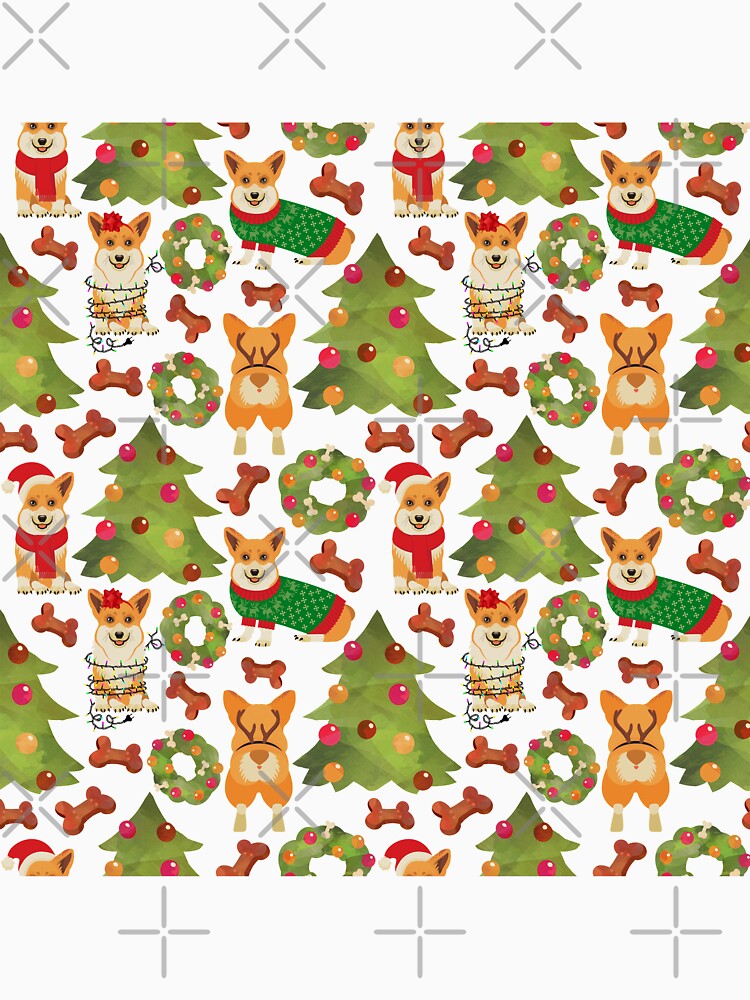 Corgi Christmas White by Corgiworld