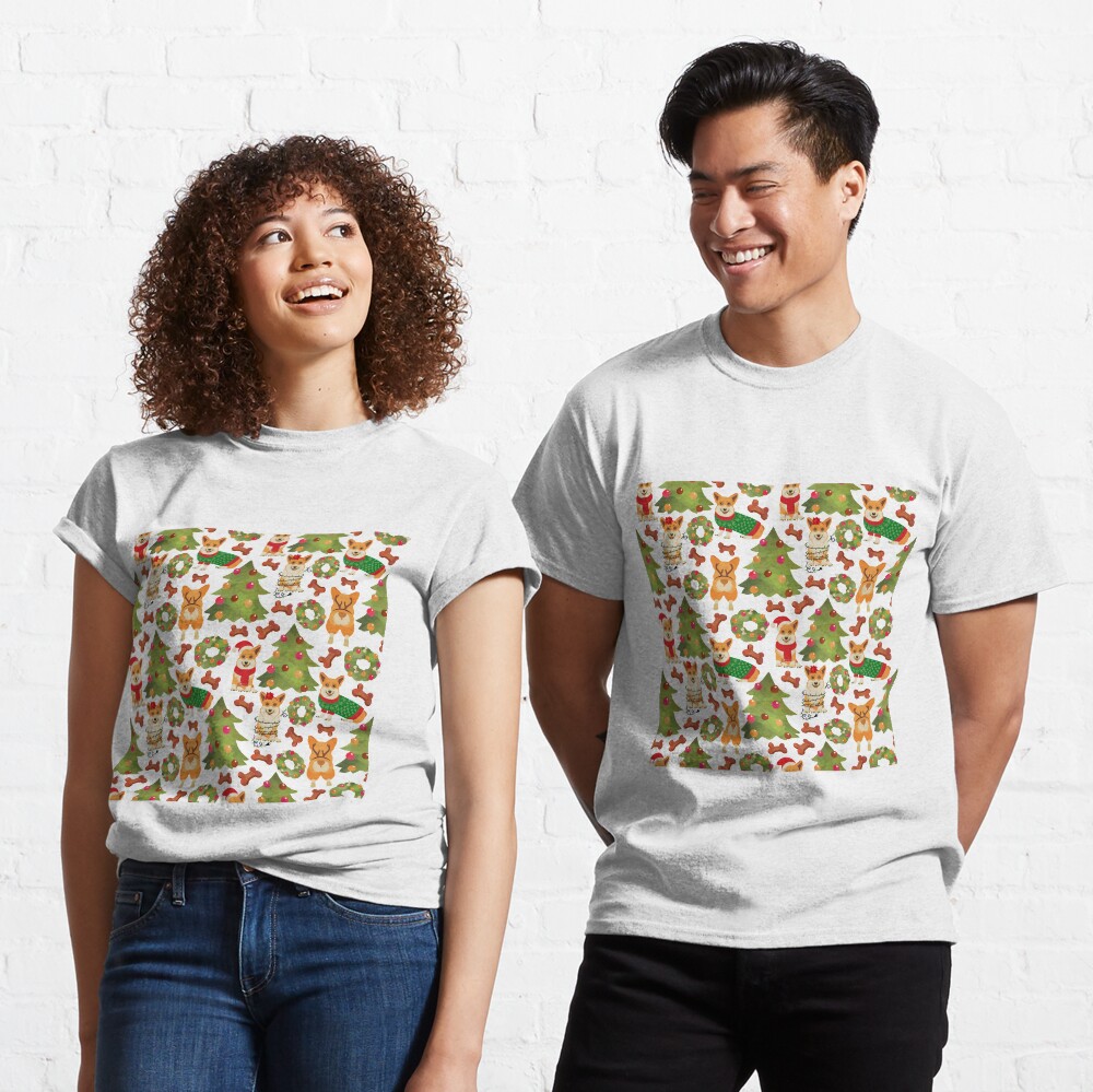 Corgi Christmas White Classic T-Shirt