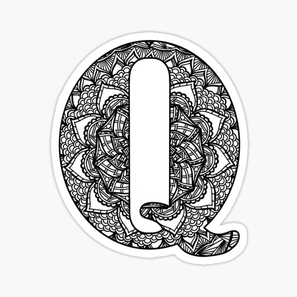 Item preview, Mandala Letter Q designed and sold by lizashev.