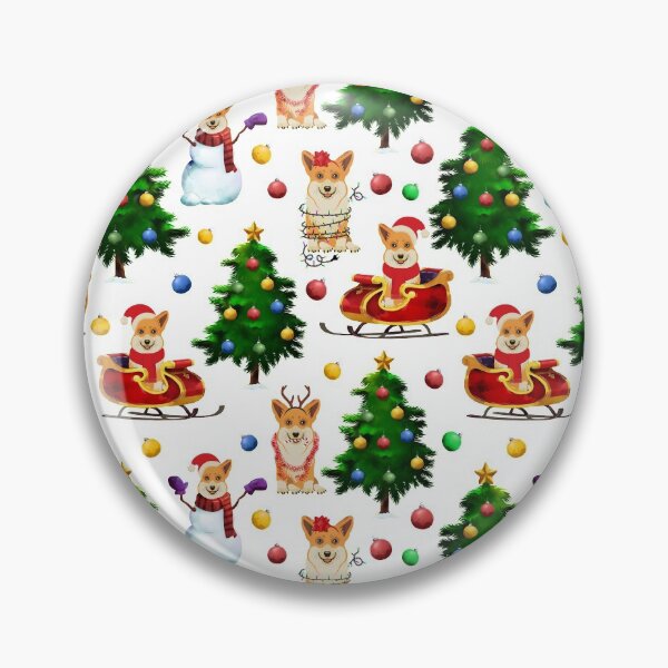 Item preview, Corgis Christmas Pattern White designed and sold by Corgiworld.