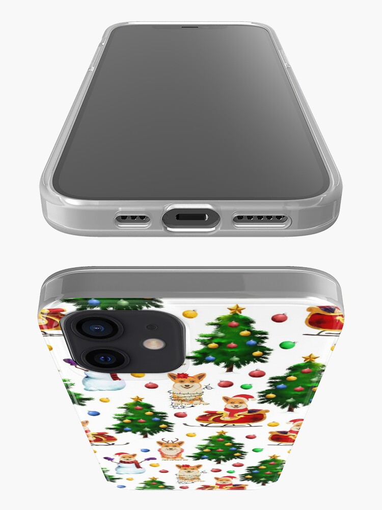 Alternate view of Corgis Christmas Pattern White iPhone Case & Cover