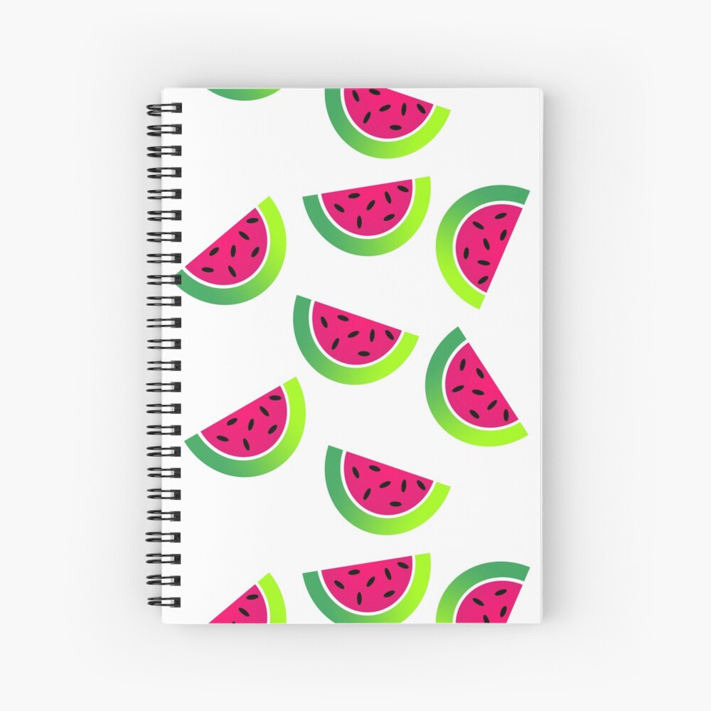 Luca watermelon Spiral Notebook by Curlyredflowers