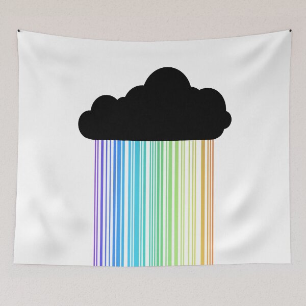 Item preview, Black cloud and rainbow rain cute designed and sold by Nishad4.