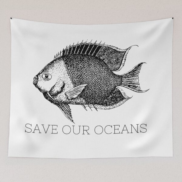 Item preview, Save our oceans with fish drawing designed and sold by STAR10008.