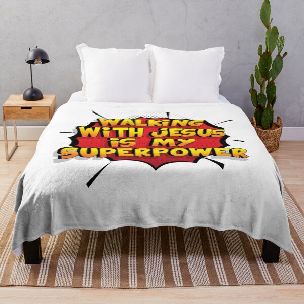 Item preview, Walking with Jesus is my Superpower Funny Design Walking with Jesus Gift designed and sold by Custom365.