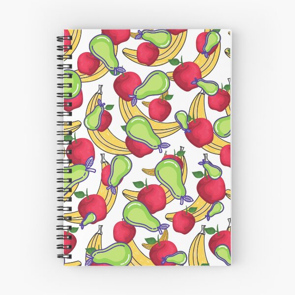 Item preview, Patrón de fruta de pera verde manzana roja y plátano amarillo designed and sold by nerobi.