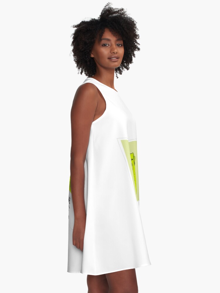 Neon Green Dog Lime Graphic T-Shirt Dress | Redbubble