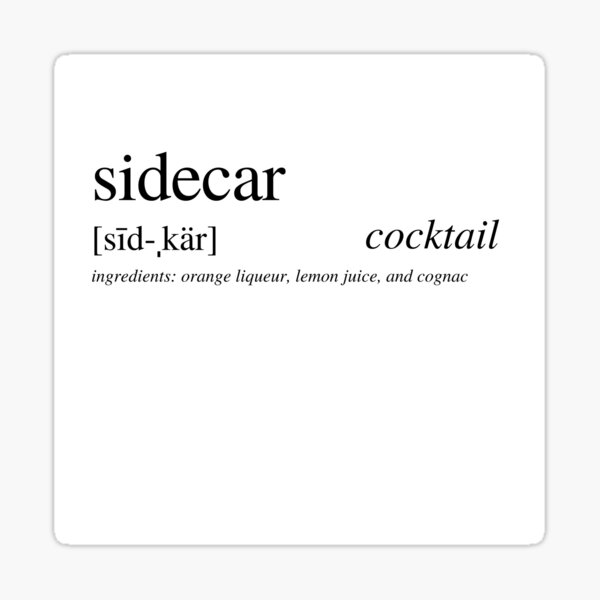 Sidecar cocktail Sticker